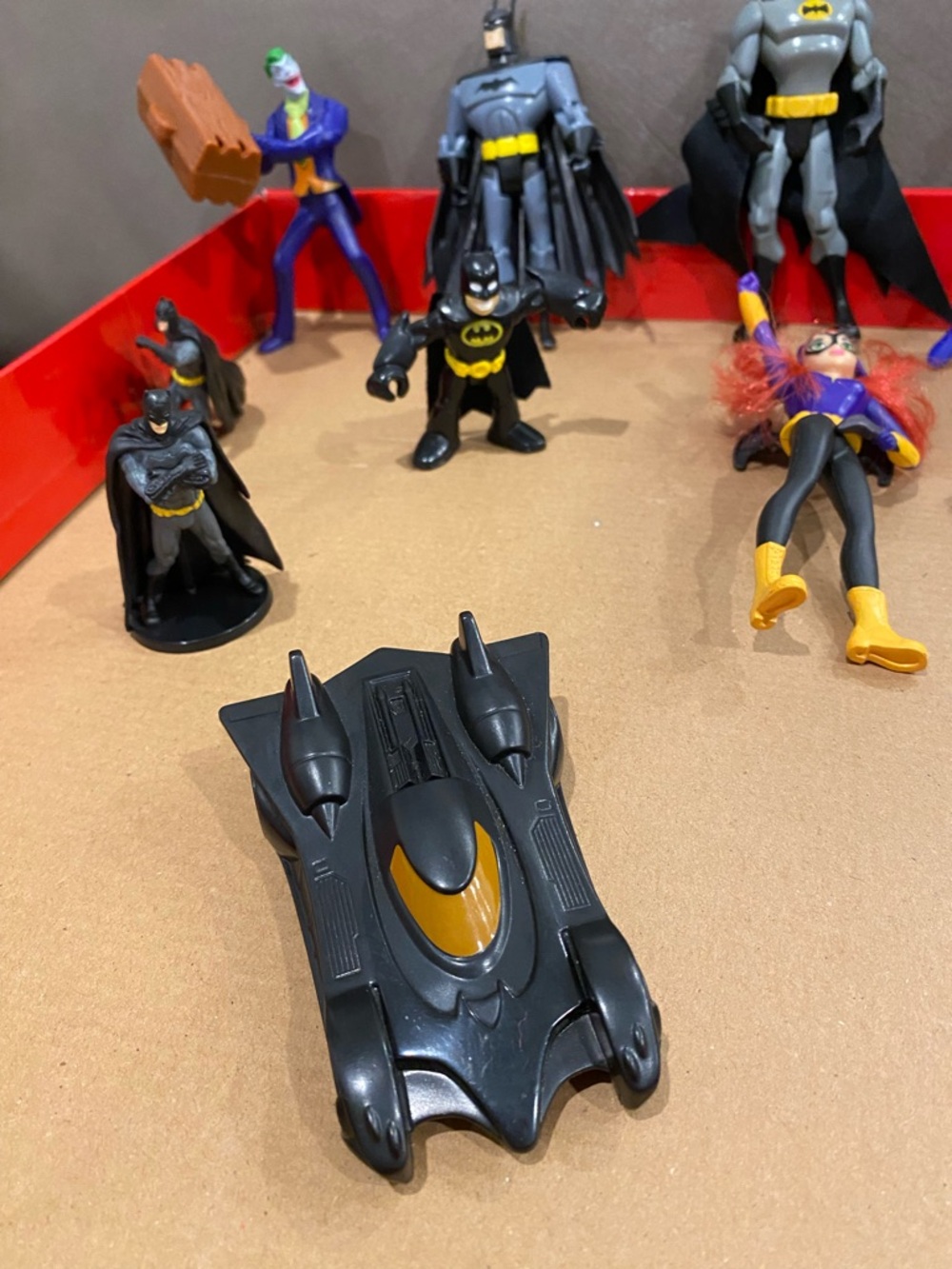 13 Batman Figure Lot DC Comics Joker Batgirl Batmobile Mixed Bundle Toys - Picture 2 of 5